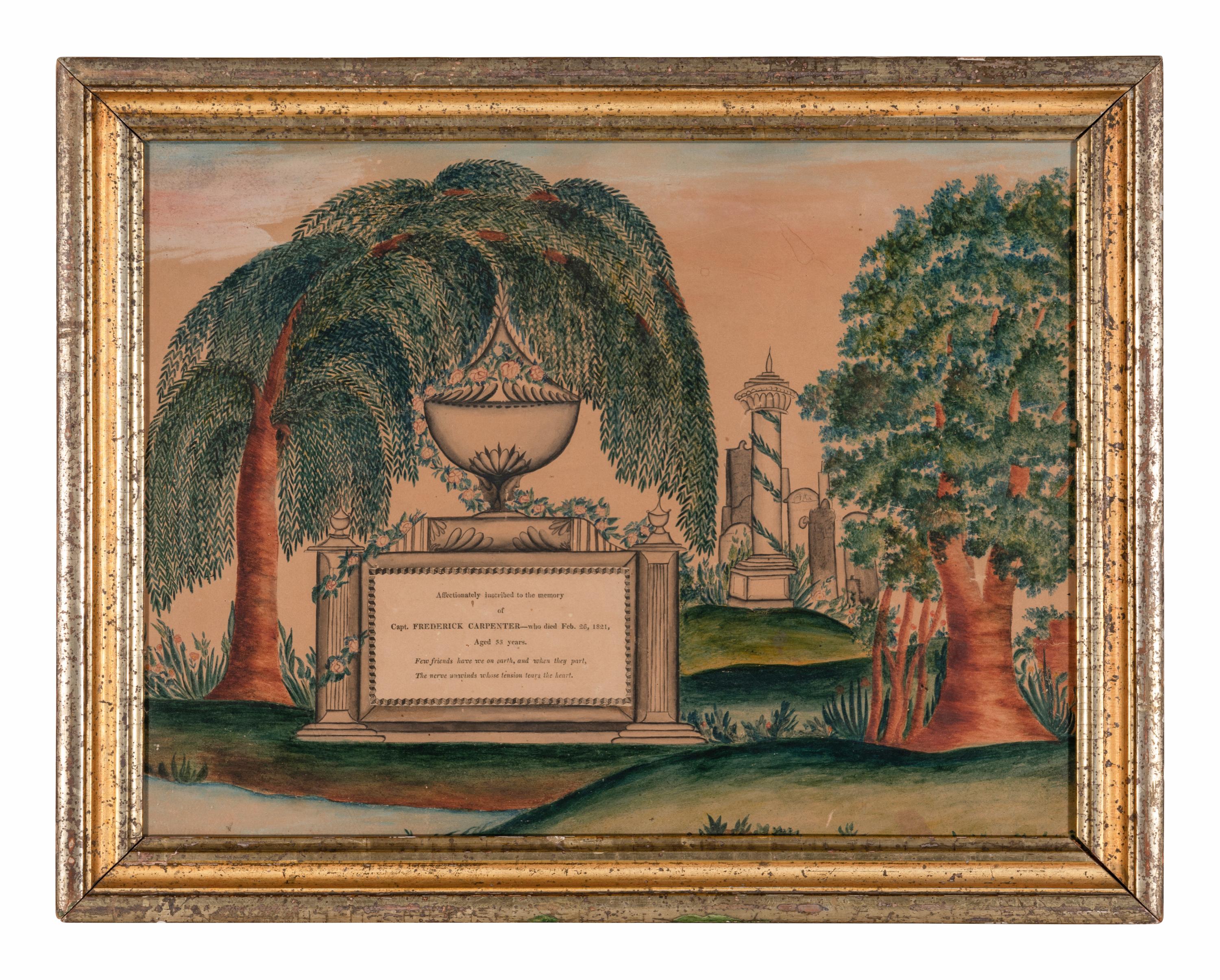 A Mourning Picture For Captain Frederick Carpenter (1766-1821)