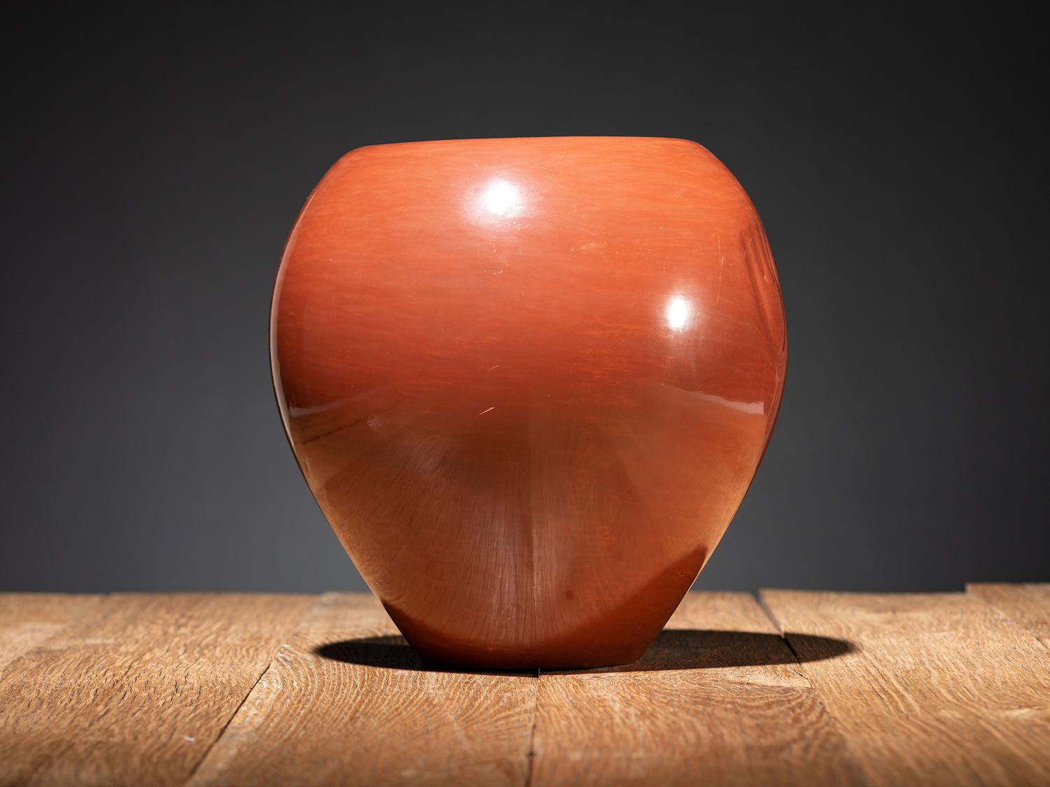 Redware Pottery Jar, with Bear Paws