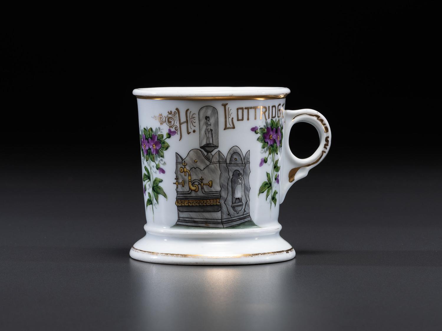 A Porcelain Occupational Shaving Mug