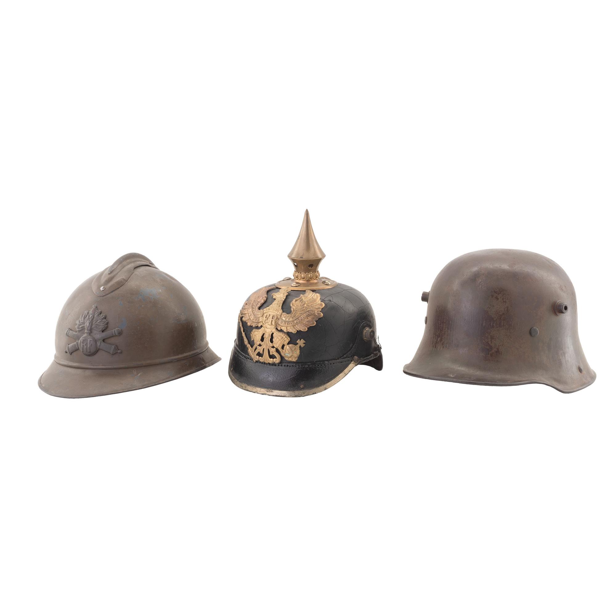 Lot of Three WWI Helmets