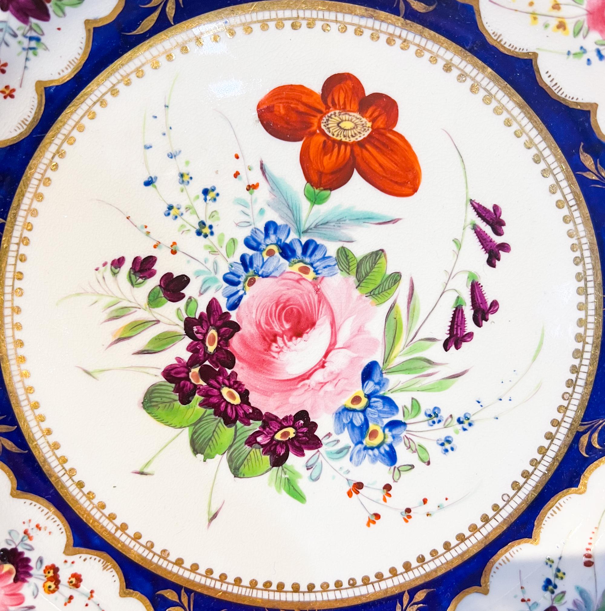 A Set of Twelve Bloor Derby Porcelain Plates
