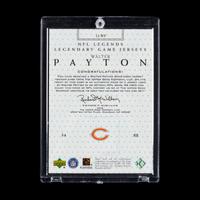 A 2000 Upper Deck Walter Payton Legendary Jerseys Football Card No. LJ-WP (Three Color Jersey Patch)