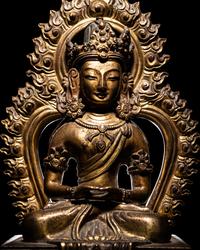 A Gilt Bronze Figure of Amitayus