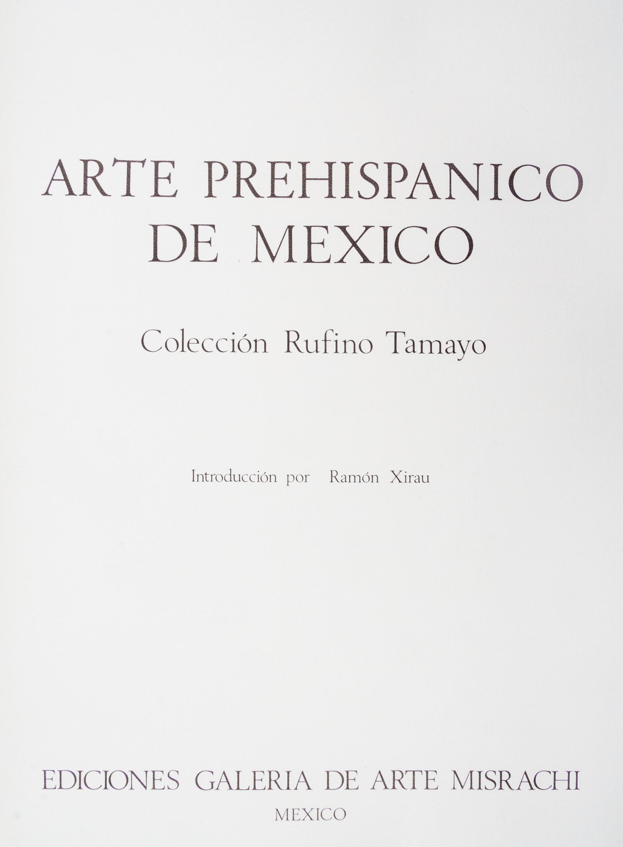 (TAMAYO, RUFINO) Arte Prehispanico de Mexico. Mexico City, 1973. Signed, limited, finely bound by Fernando Lopez Valencia.