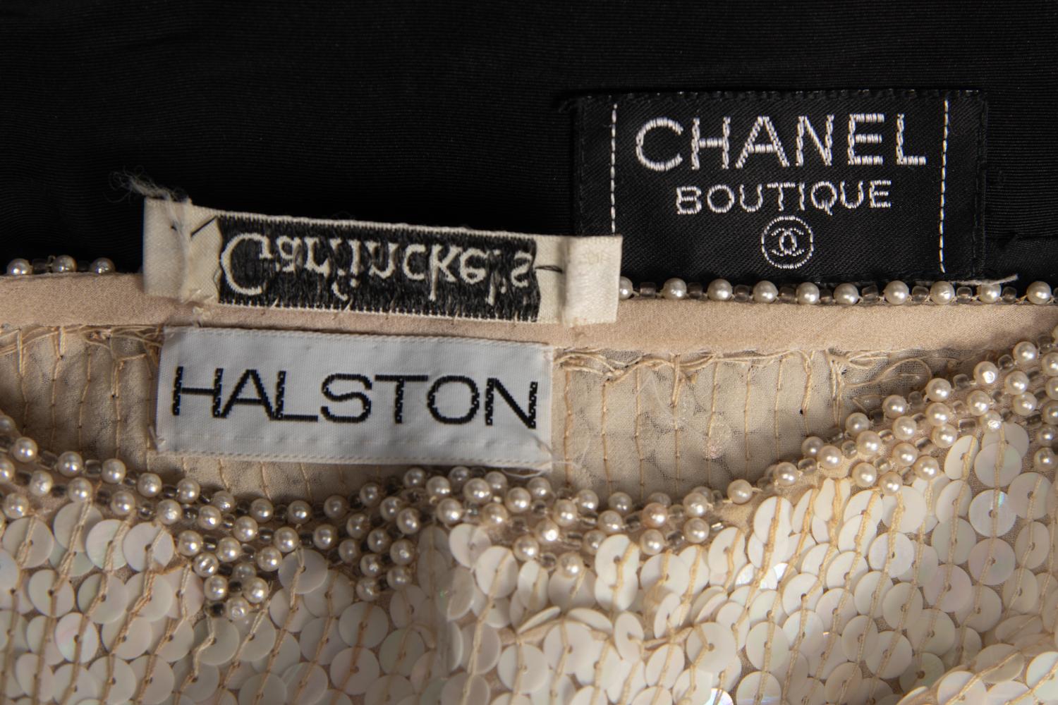 Halston Sequined Top and Chanel Skirt