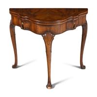 A Dutch Walnut and Needlework Game Table