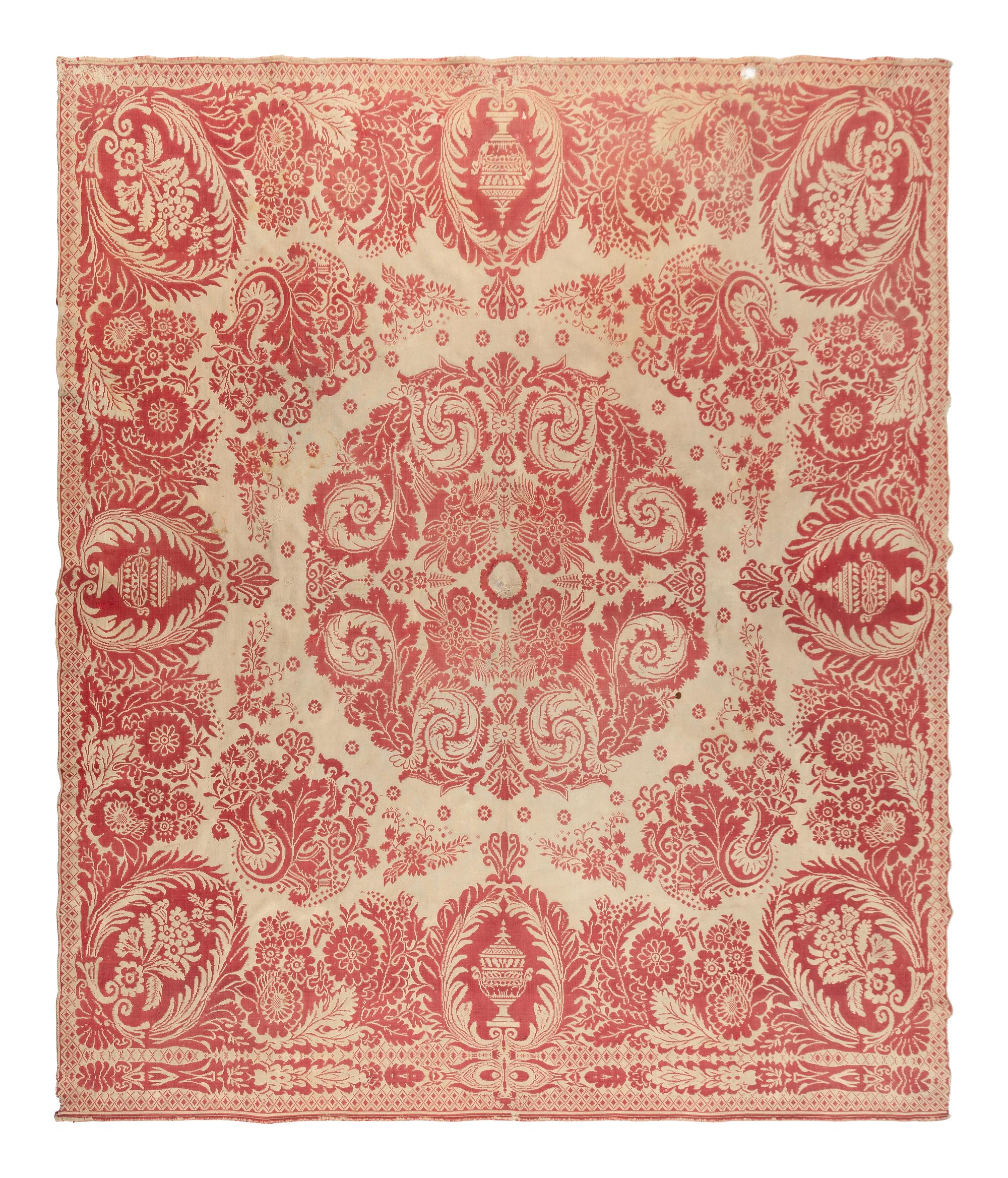 Two Cotton and Wool Jacquard coverlets