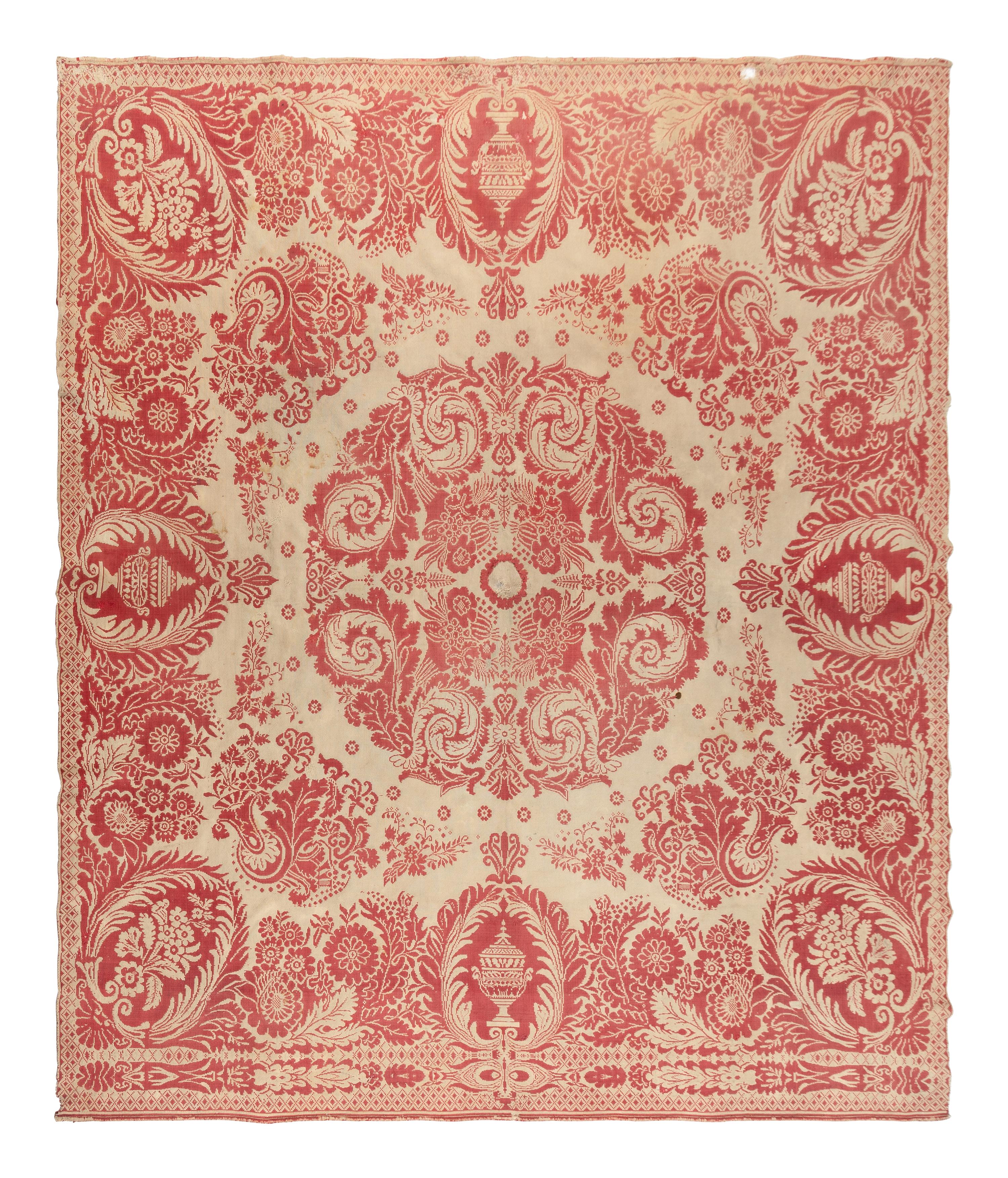 Two Cotton and Wool Jacquard coverlets