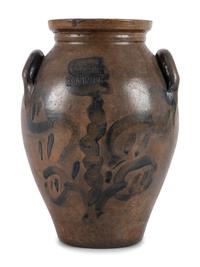 An Ohio Cobalt Decorated Stoneware Crock