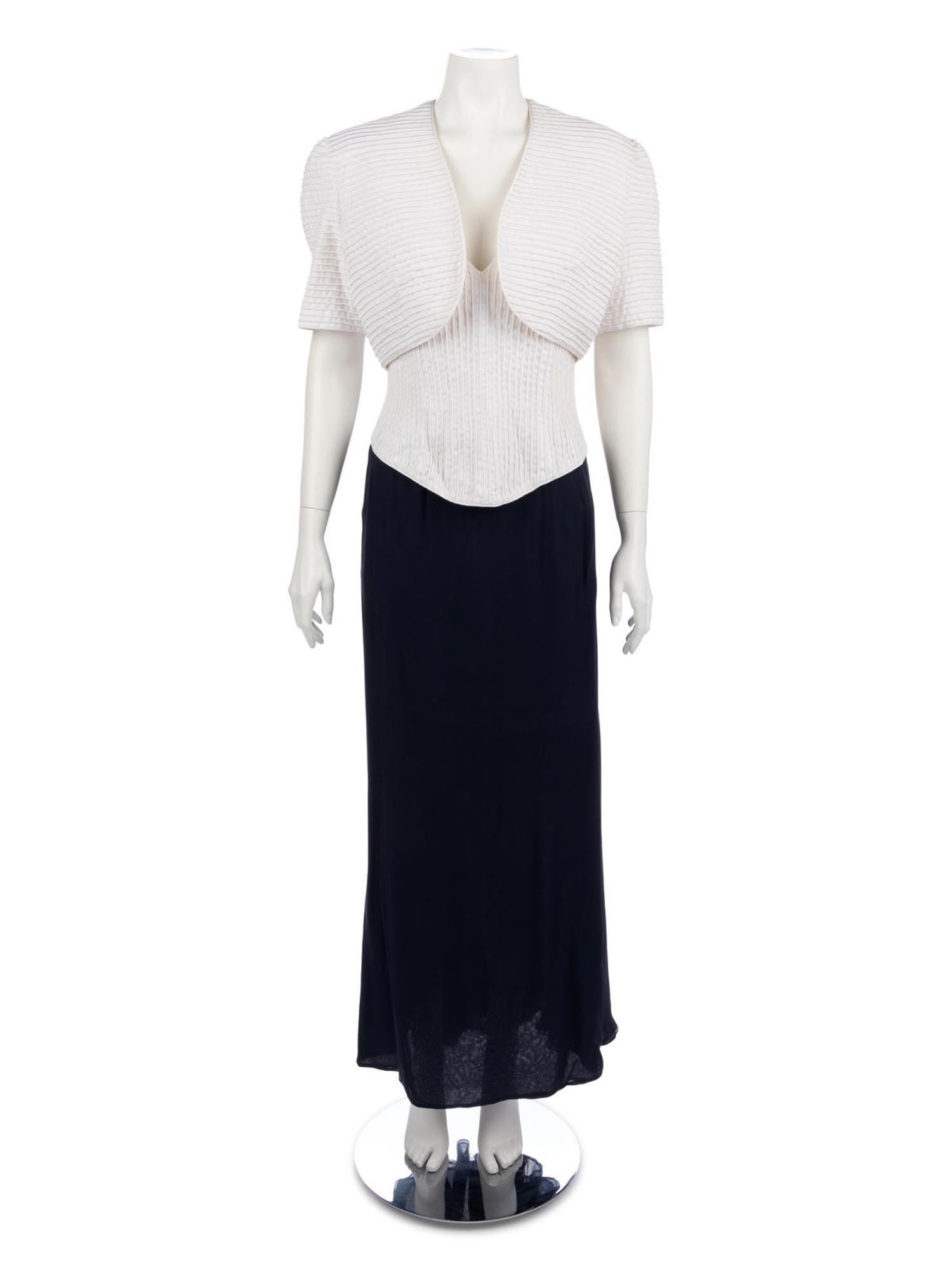 Two Evening Dresses, 1980-90s: Jacques Fath & Oscar de la Renta