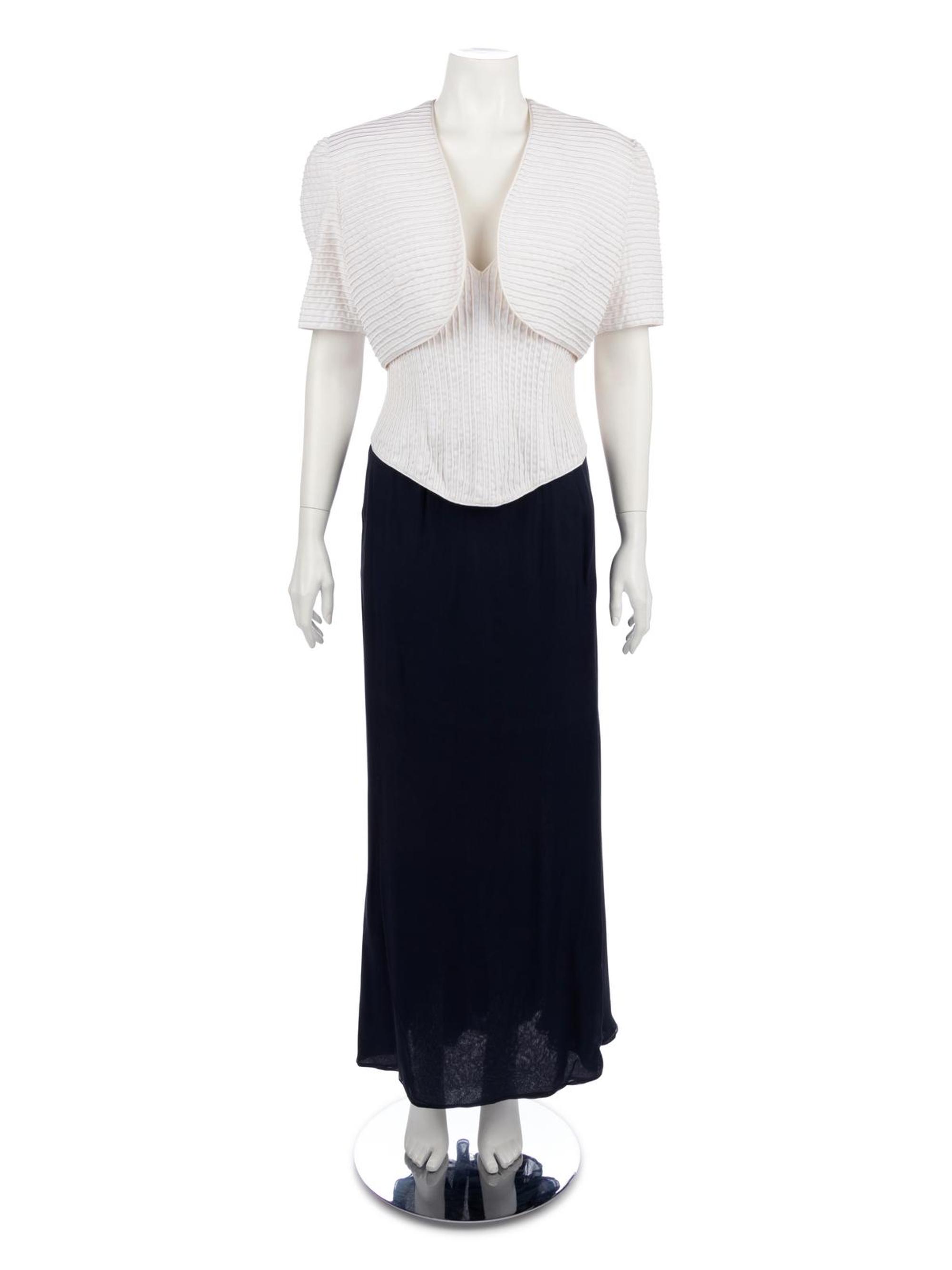 Two Evening Dresses, 1980-90s: Jacques Fath & Oscar de la Renta