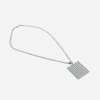 A contemporary 18K white gold and diamond necklace