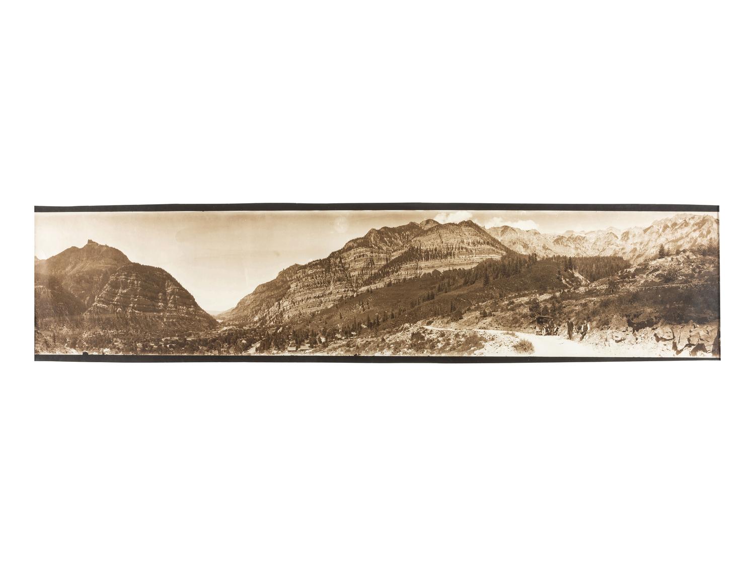 [COLORADO]. Exceptional group of 8 panoramic photographs of southern Colorado towns, comprising: