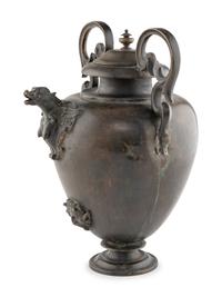 A Continental Bronze Water Urn