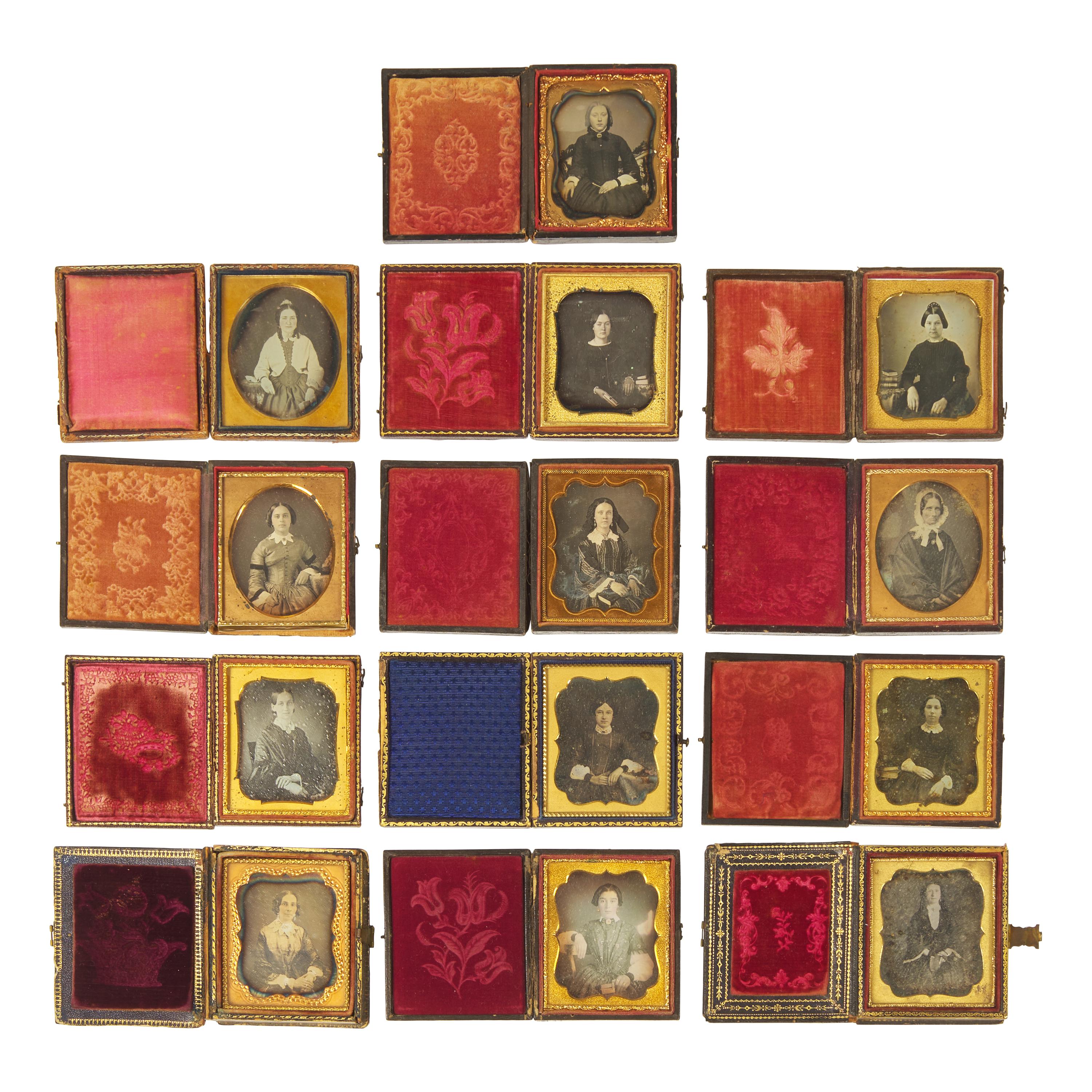 [Early Photography] Group of 26 Daguerreotypes of Women