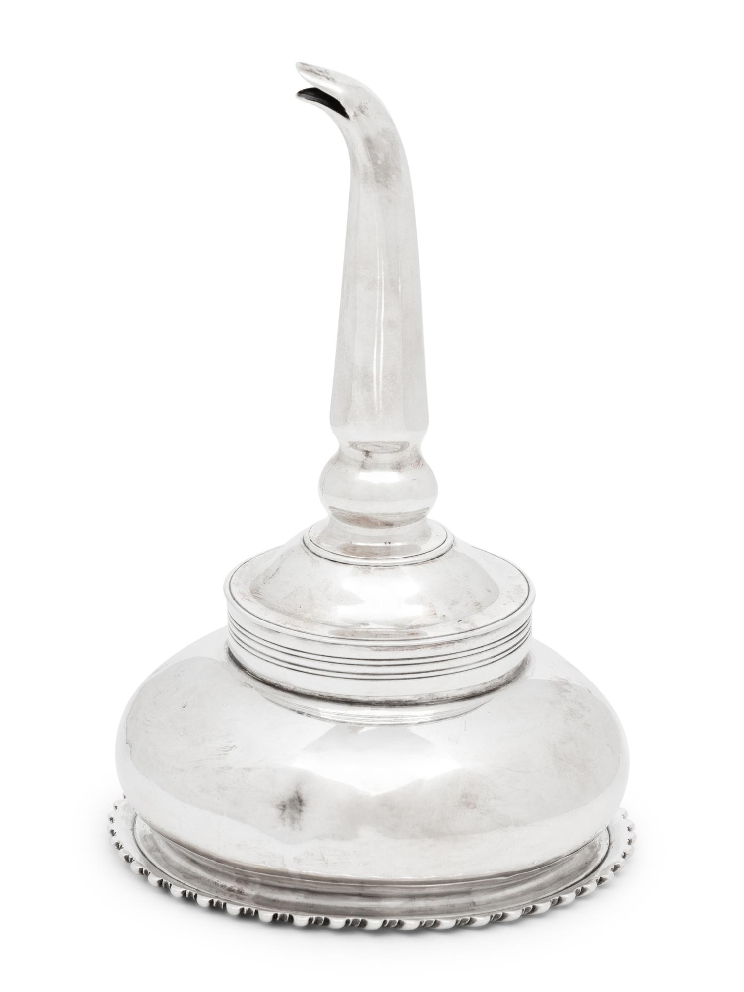 A George III Silver Wine Funnel