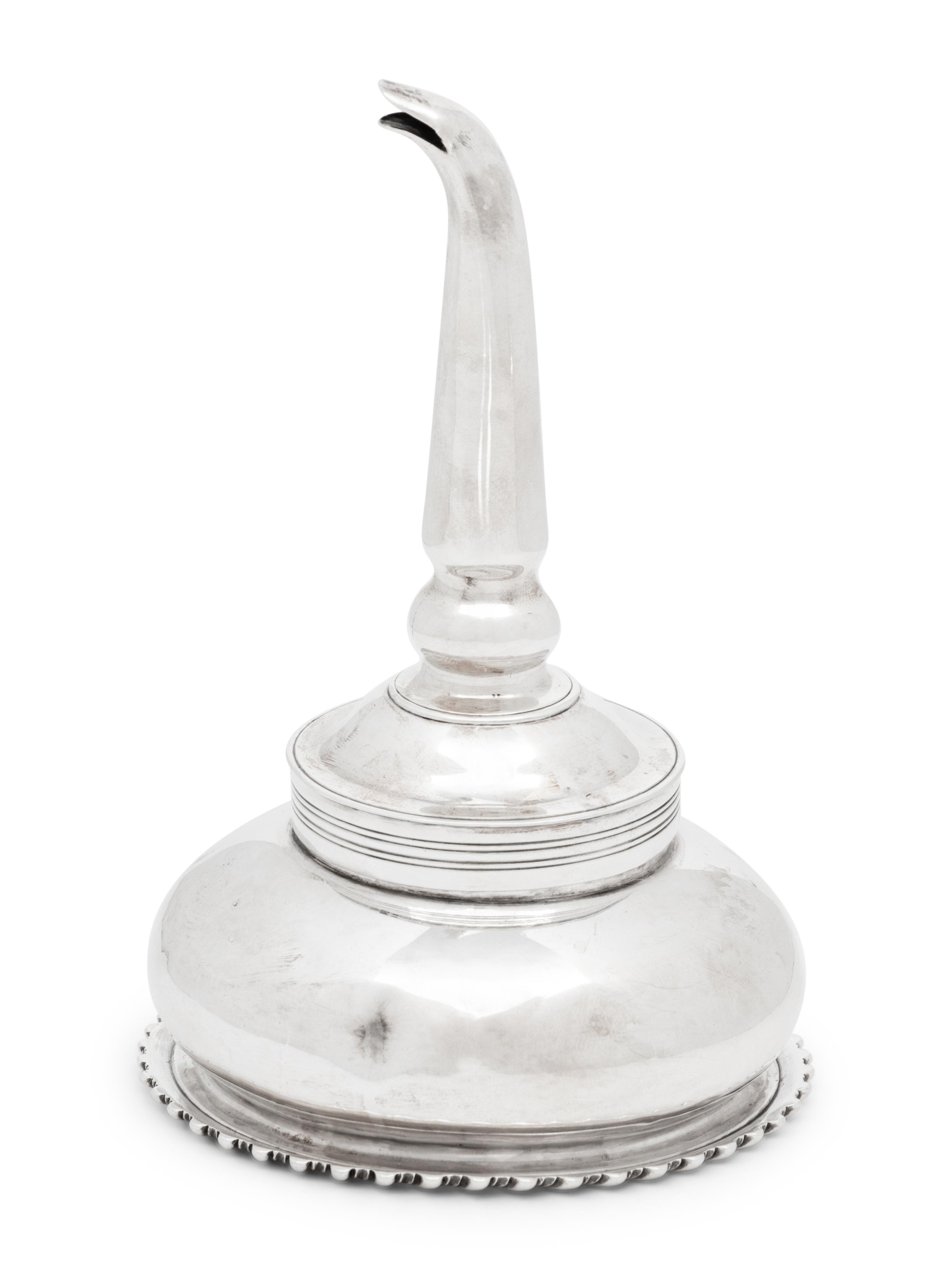 A George III Silver Wine Funnel