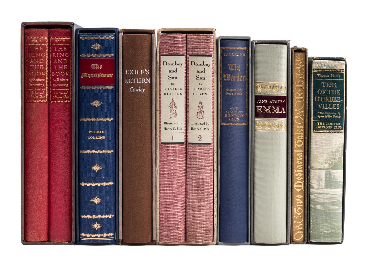 (LIMITED EDITIONS CLUB) A group of 21 books, mainly British literature.