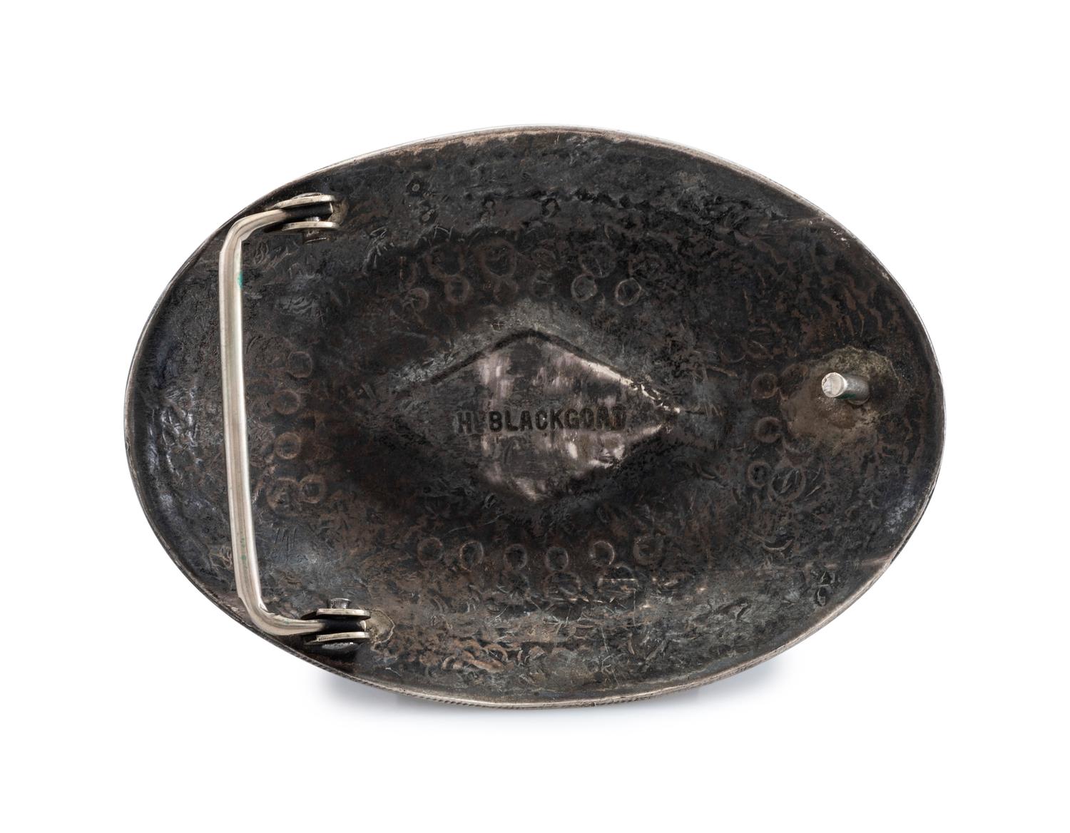 Silver and Turquoise Belt Buckle