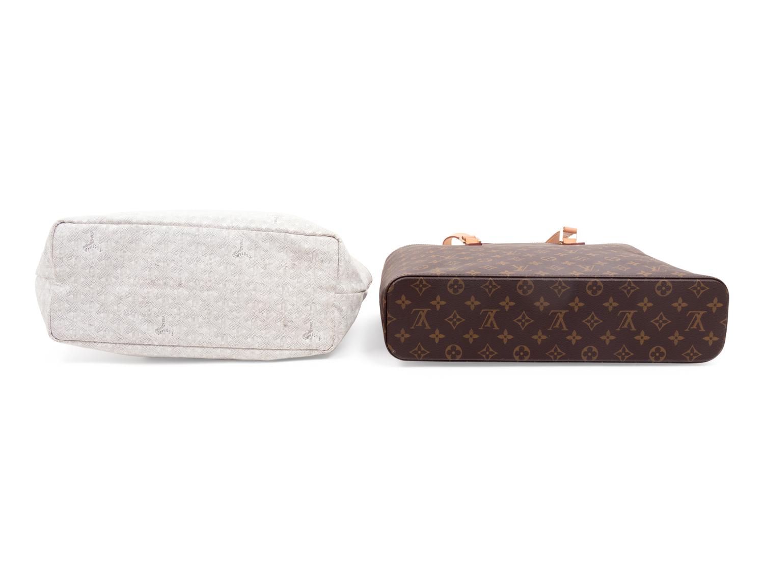 Two Designer Tote Bags: One Louis Vuitton, One Goyard