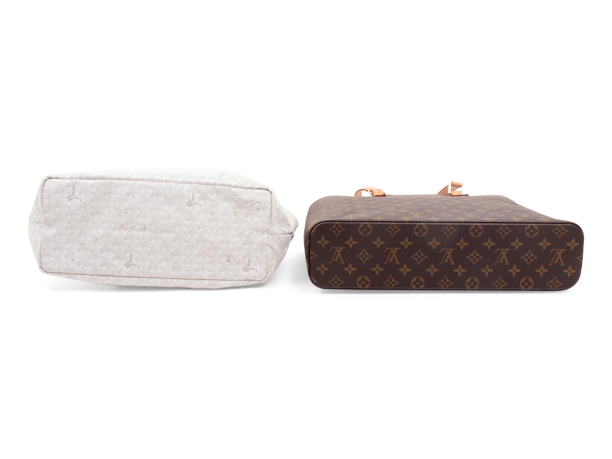 Two Designer Tote Bags: One Louis Vuitton, One Goyard
