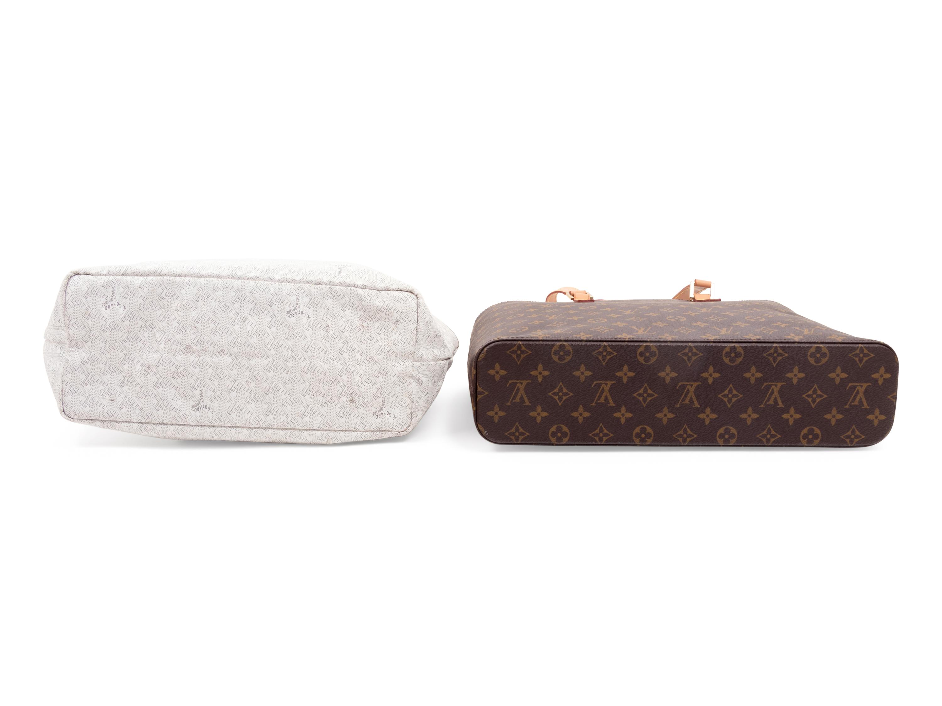 Two Designer Tote Bags: One Louis Vuitton, One Goyard