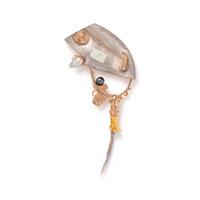 WILLIAM HARPER, ENAMEL AND CULTURED PEARL 'DECEMBER FRAGMENT' BROOCH