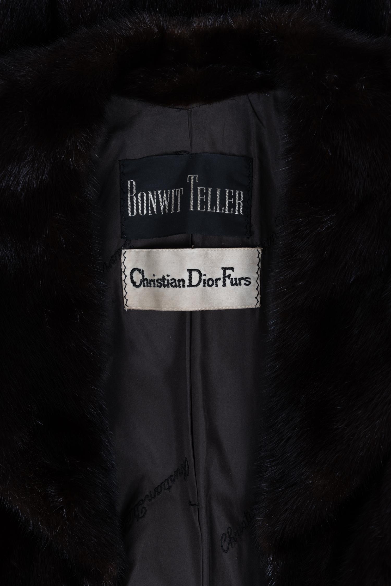 Christian Dior Furs Ranch Mink Coat, c.1960-70s