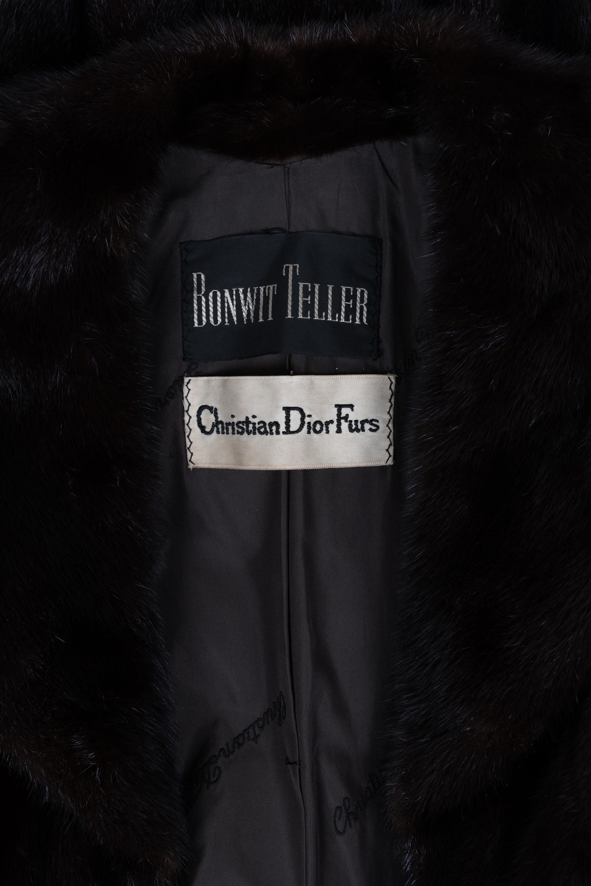 Christian Dior Furs Ranch Mink Coat, c.1960-70s
