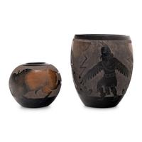 Blackware Sgraffito Pottery, Dancers