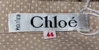 A Chloe Beige and Cream Pleated Skirt, Size 44.