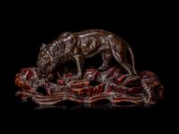 A Bronze Okimono of A Tiger