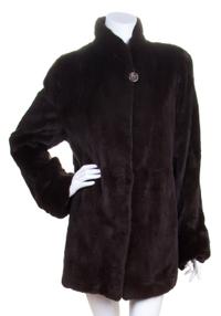 A Reversible Brown Sheared Mink Jacket,