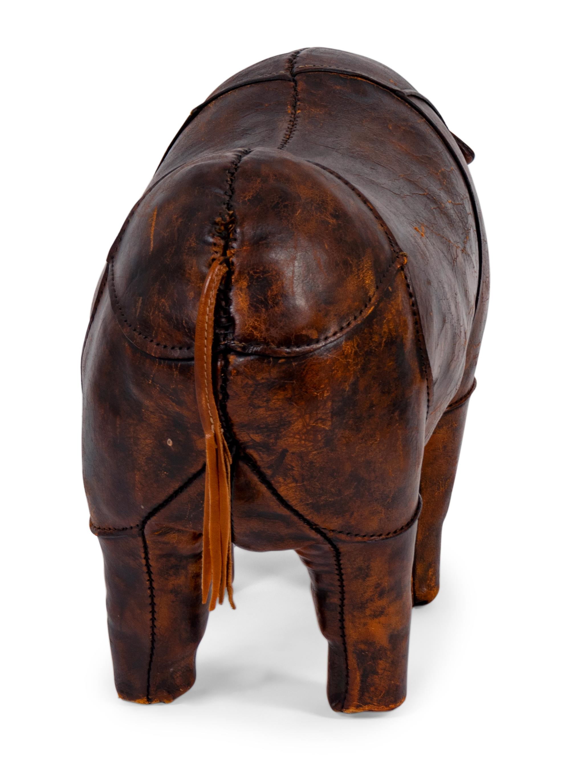 A Leather Rhinoceros Foot Stool Attributed to Dimitri Omersa — MID-20TH CENTURY