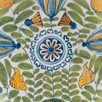 An English Faience Blue-Dash Dish