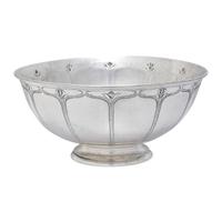 An Arts and Crafts Sterling Silver Punch Bowl