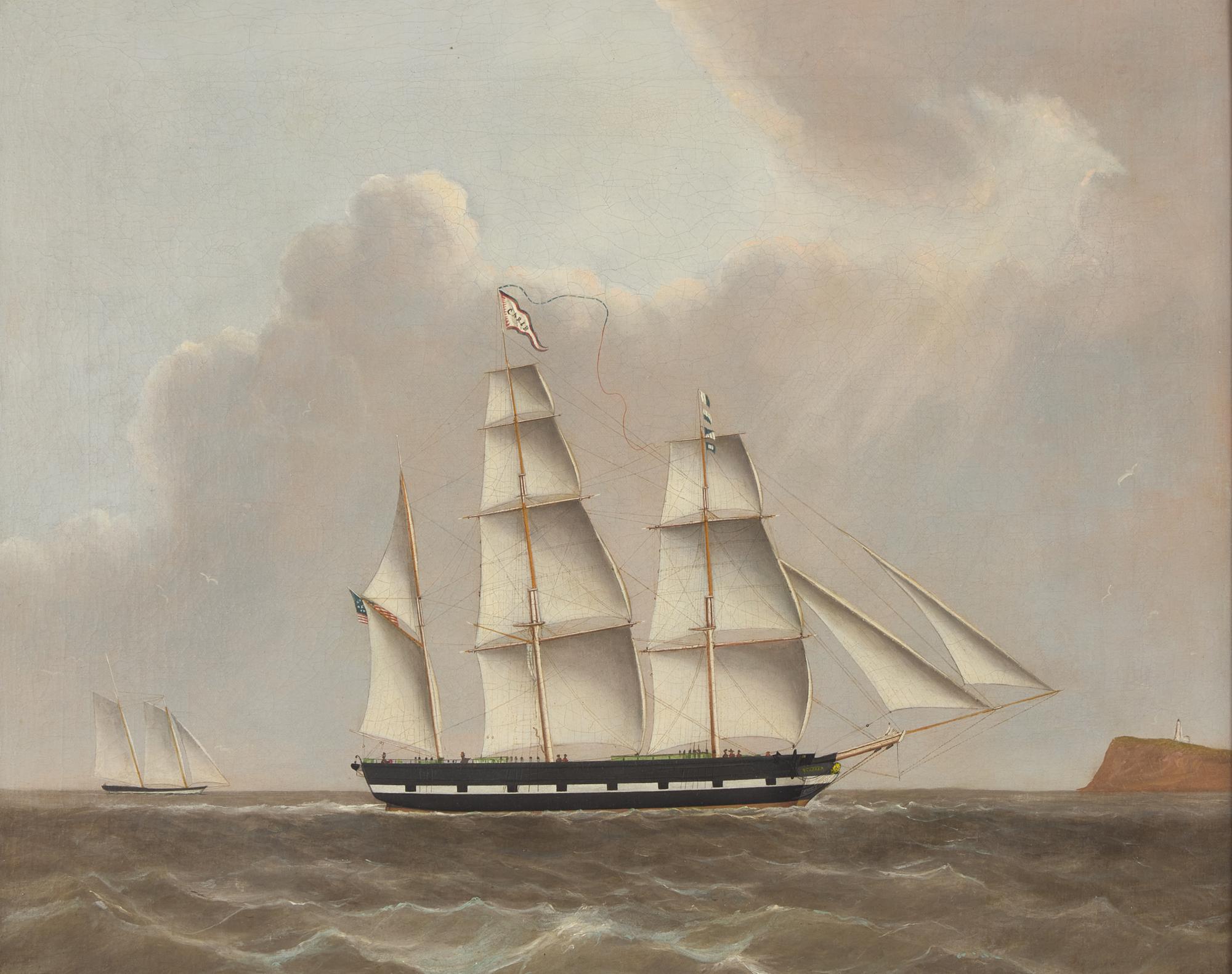 American School 19th Century, A Portrait of the Ship "Carib"