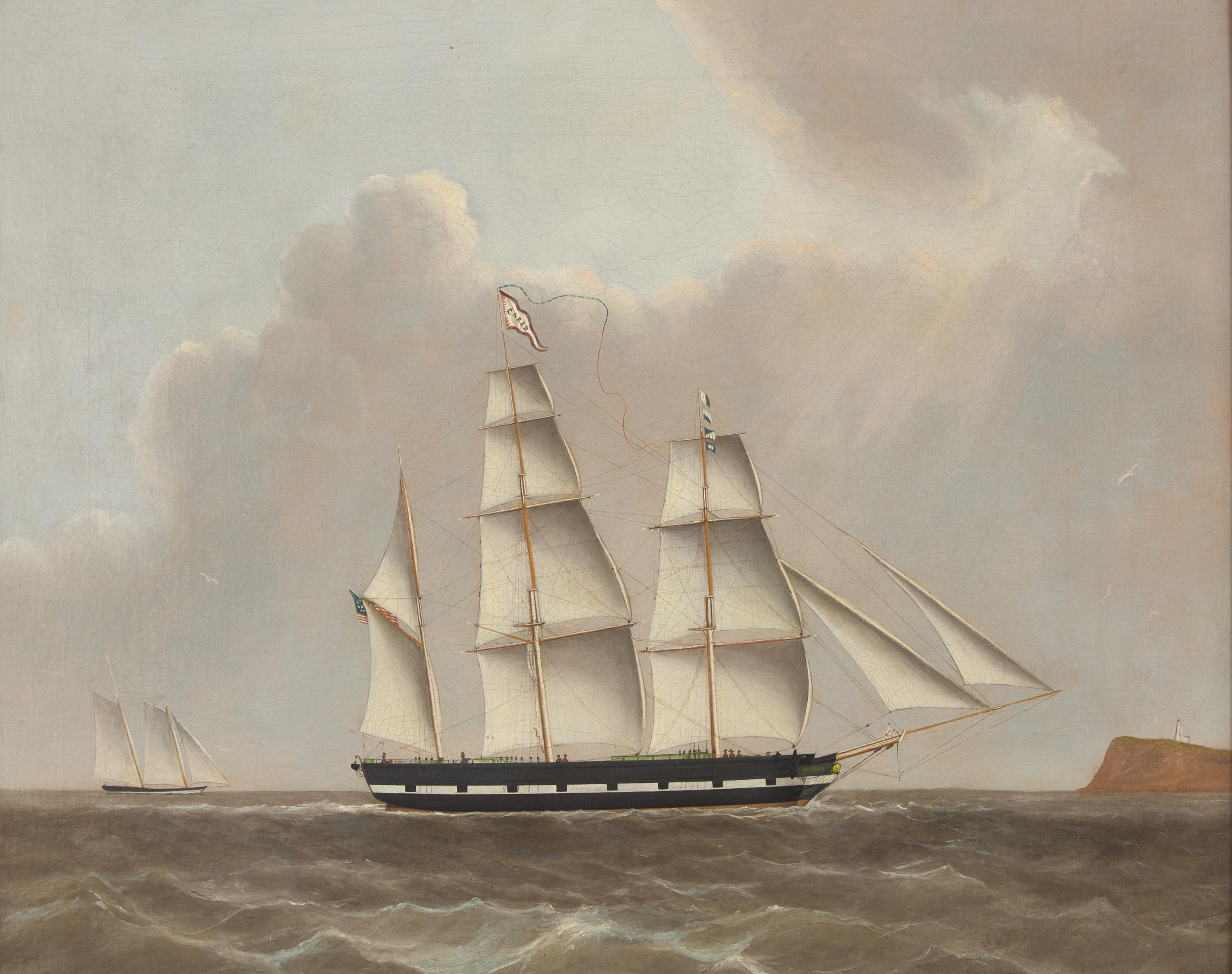 American School 19th Century, A Portrait of the Ship "Carib"