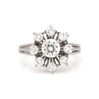 CARTIER, PLATINUM AND DIAMOND RING
