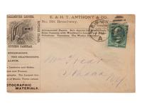 [EARLY PHOTOGRAPHY]. 11 photographic advertising imprints & puzzles, incl. E.&H.T. Anthony cover.