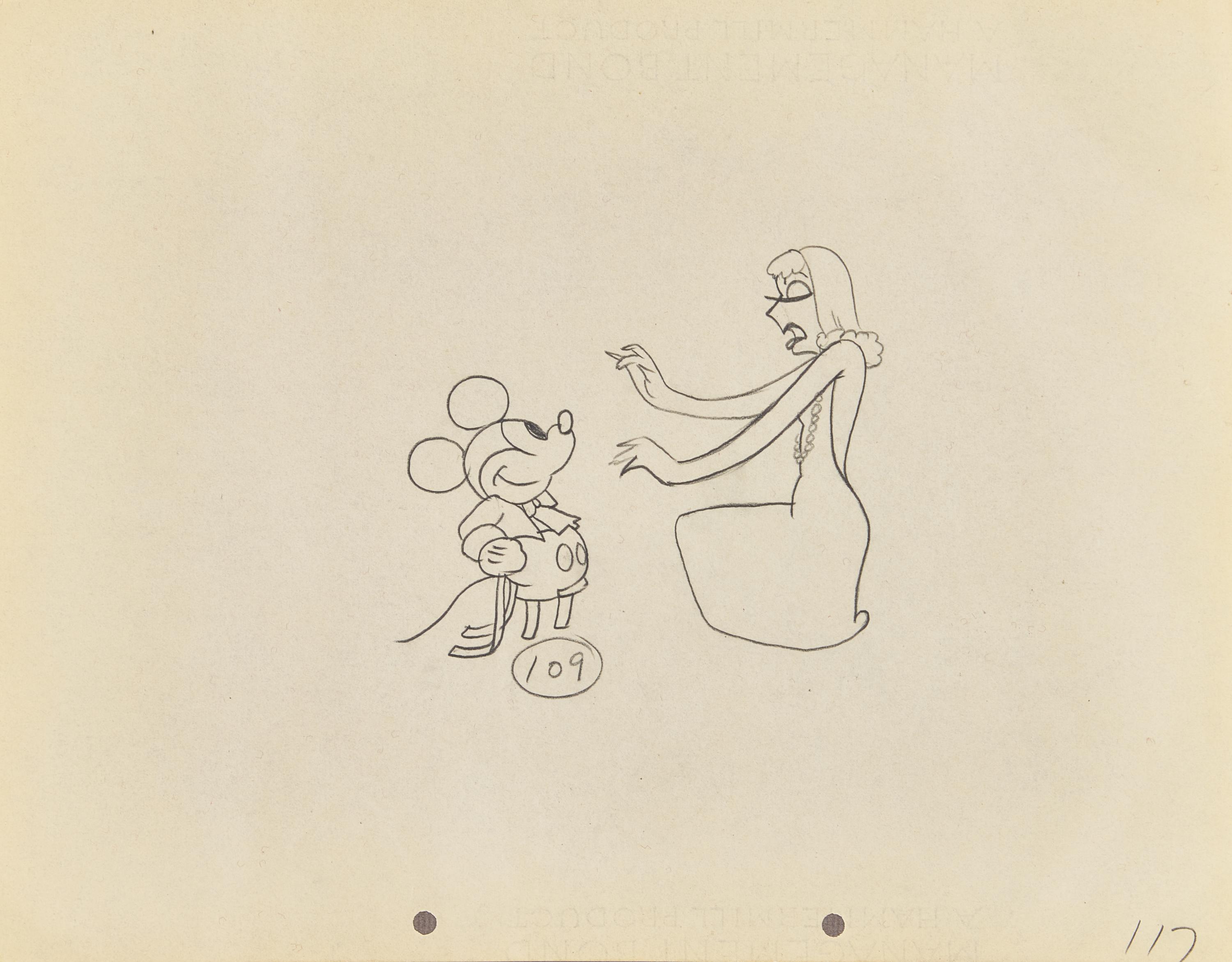 [Sendak, Maurice] Presentation Album of Original Mickey Mouse Production Drawings