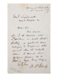 [CIVIL WAR]. BANKS, Nathaniel P. ALS ("N. P. Banks"). "House of Representatives," 5 March 1867[?].