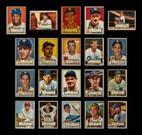 A Collection of 1952 Topps Baseball Cards Including Yogi Berra and Warren Spahn (20)