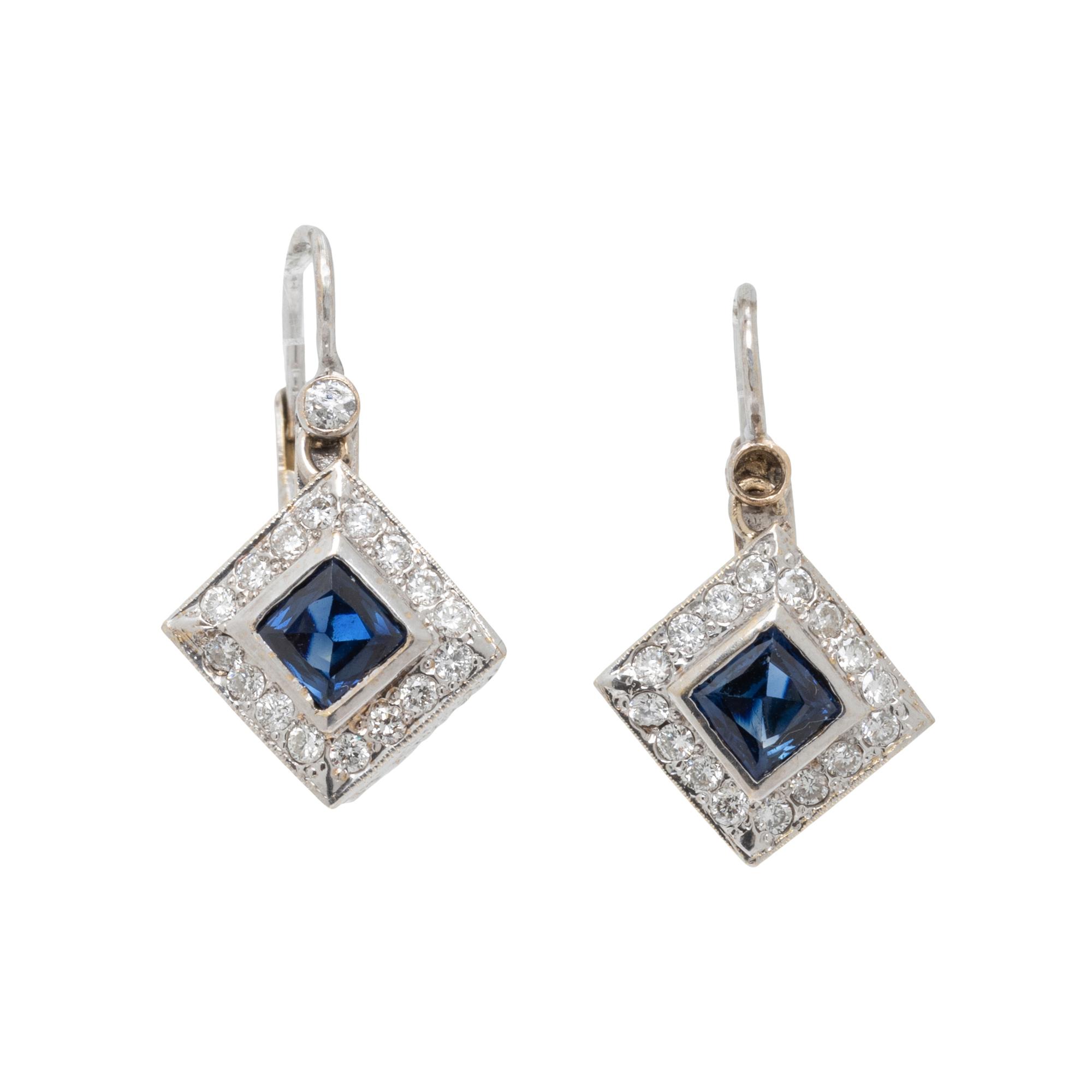 SAPPHIRE AND DIAMOND EARRINGS