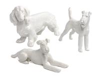 Three Ulla Blanc de Chine Porcelain Figures Width of widest 14 inches. — LATE 20TH CENTURY