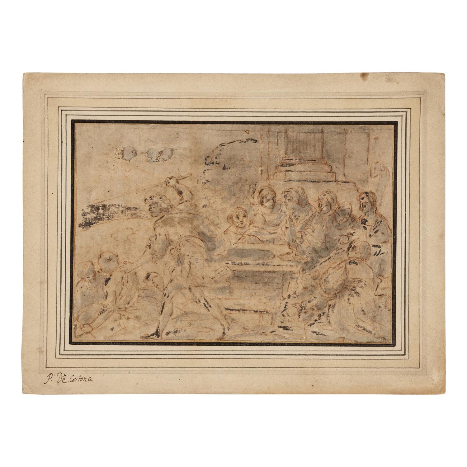 Style of Pietro da Cortona (Italian, 1596–1669) — Untitled (A Heated Discussion)