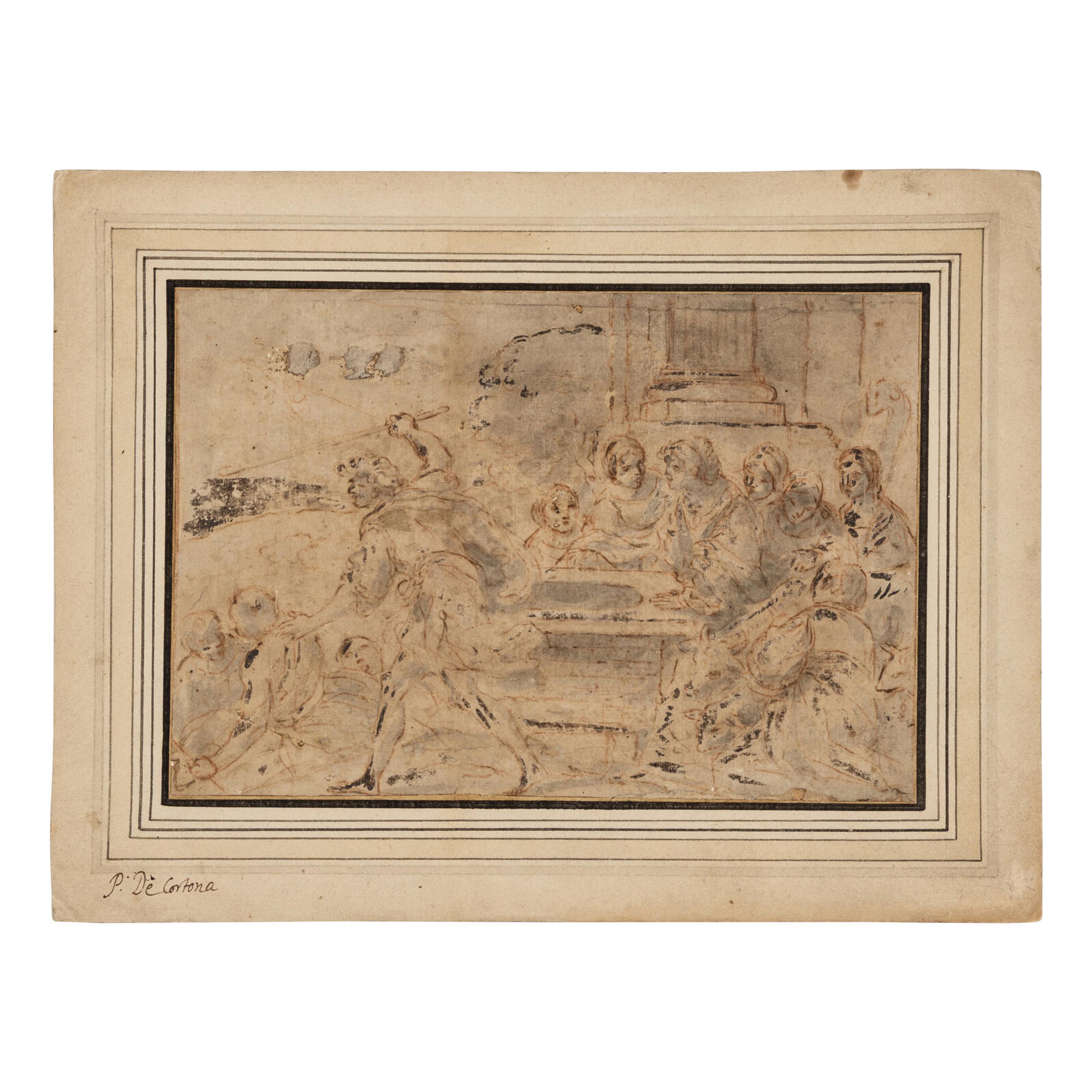 Style of Pietro da Cortona (Italian, 1596–1669) — Untitled (A Heated Discussion)
