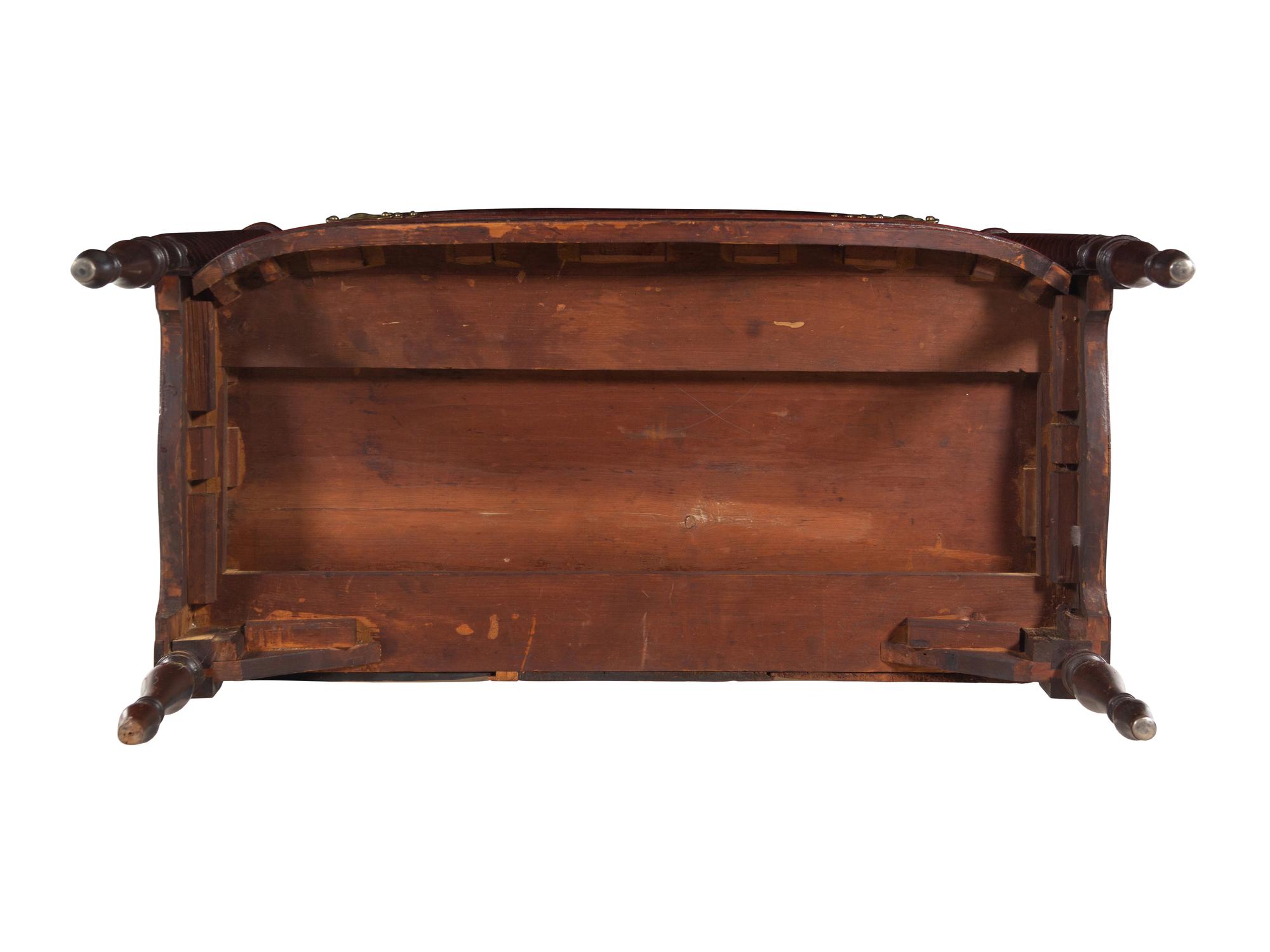 A Federal Spiral-Twist Carved Mahogany Bow Front Chest of Drawers