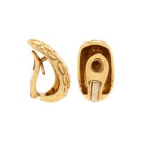 GUCCI, YELLOW GOLD EARCLIPS