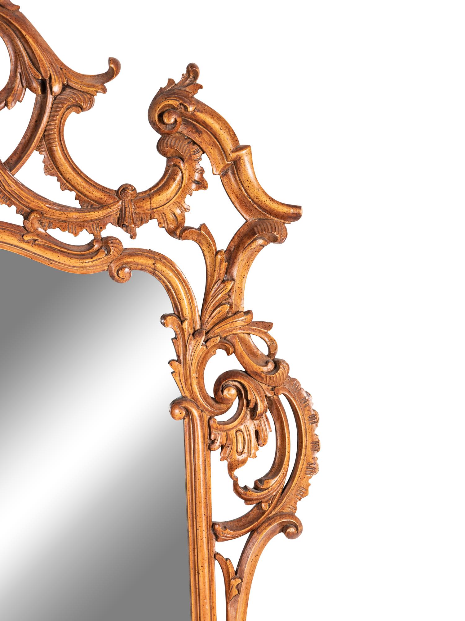 A George II Style Carved Walnut Mirror